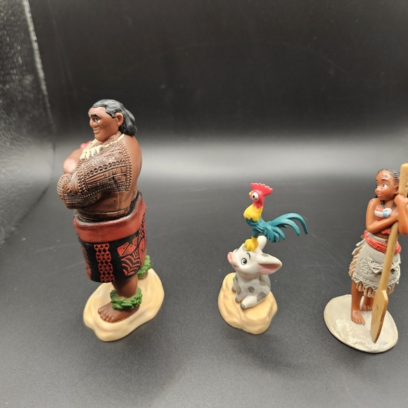 Lot of 3 Disney Moana figures toy/cake toppers 3-4" - Picture 2 of 8